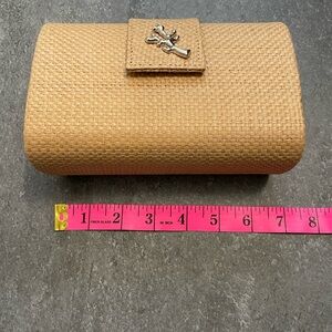 Crabtree & Evelyn Woven Tan Clutch